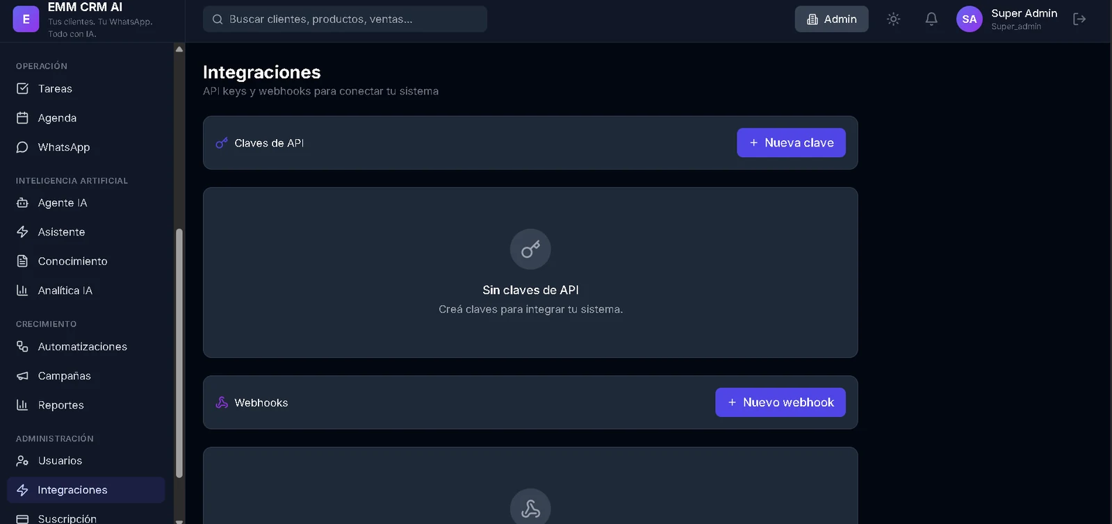 Integraciones del CRM con WhatsApp Business y otras herramientas
